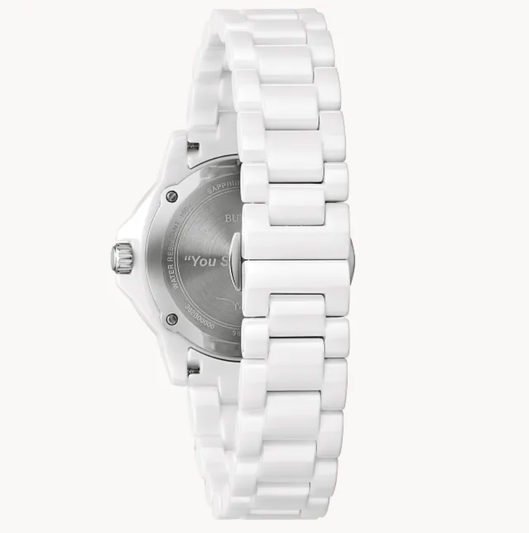 Bulova Marine Star Marc Anthony Womens White Bracelet Watch