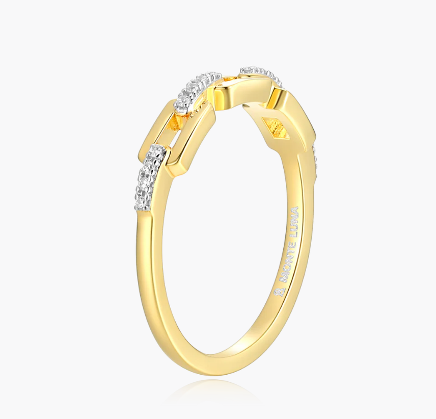 Mini-Link Stackable Ring in 14K Yellow Gold Plated Sterling Silver