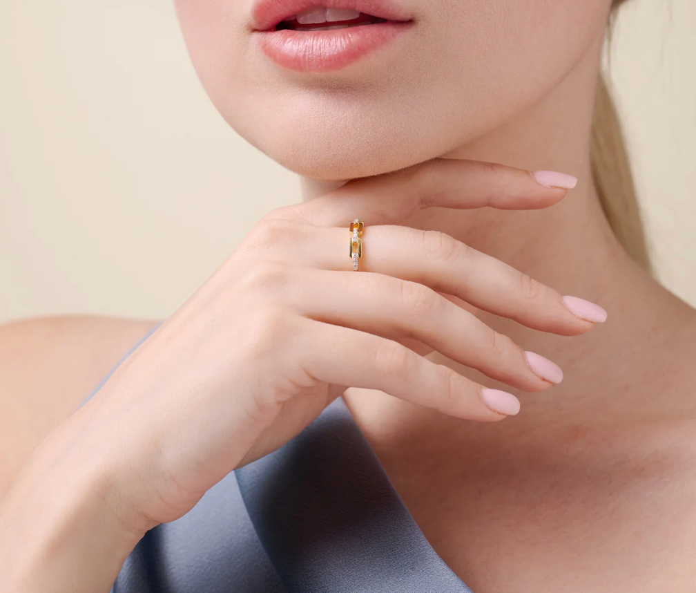 Mini-Link Stackable Ring in 14K Yellow Gold Plated Sterling Silver