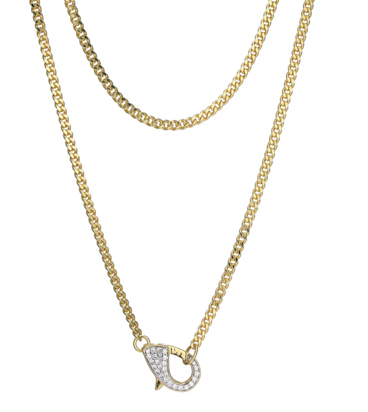 Pave Clasp Diamond Necklace
