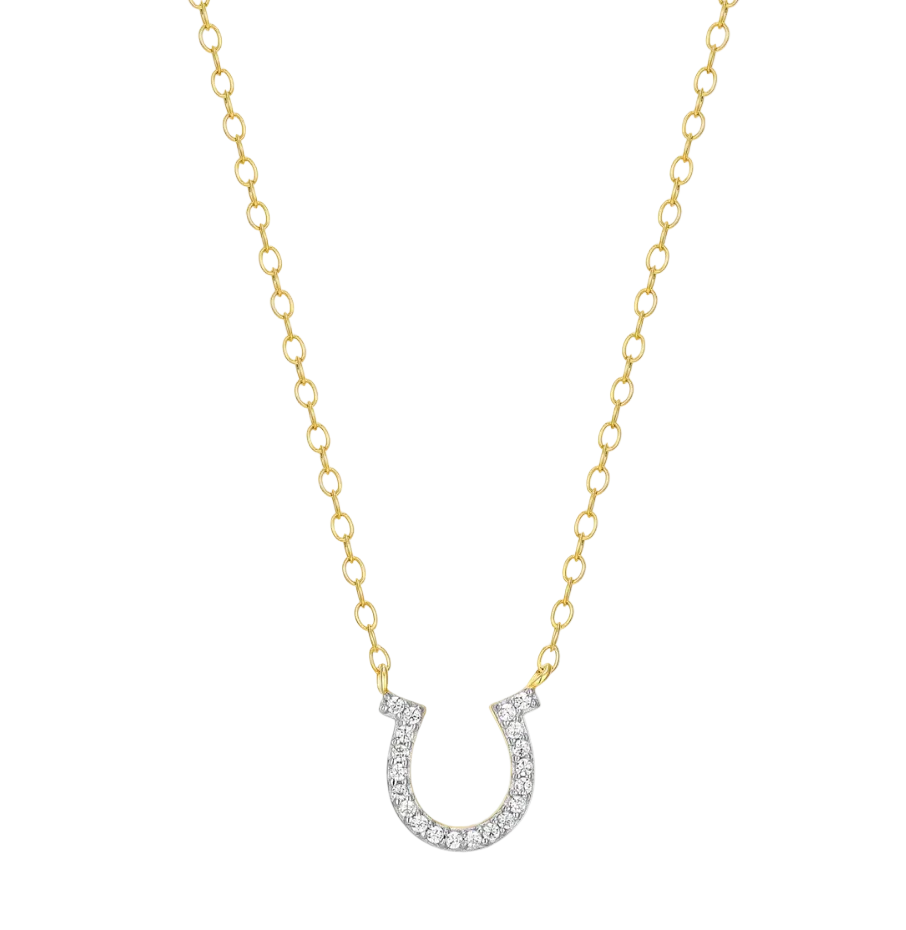 Horseshoe Statement Necklace in 14K Yellow Gold-Plated Sterling Silver