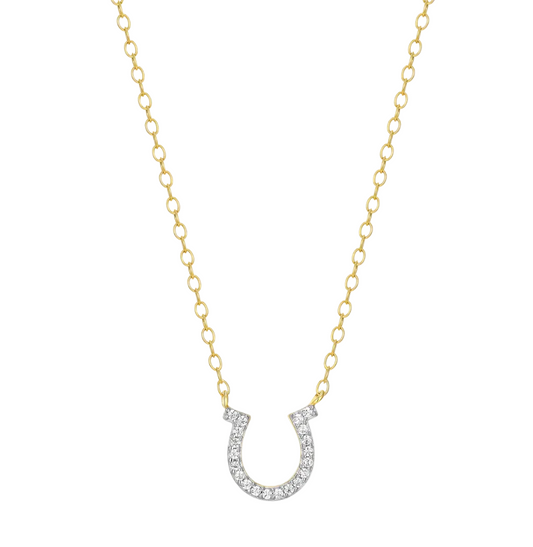 Horseshoe Statement Necklace in 14K Yellow Gold-Plated Sterling Silver