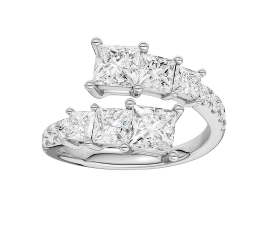 Bypass Diamond Ring (Princess)