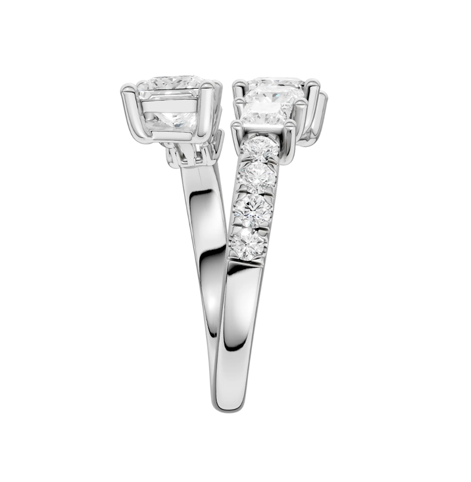 Bypass Diamond Ring (Princess)