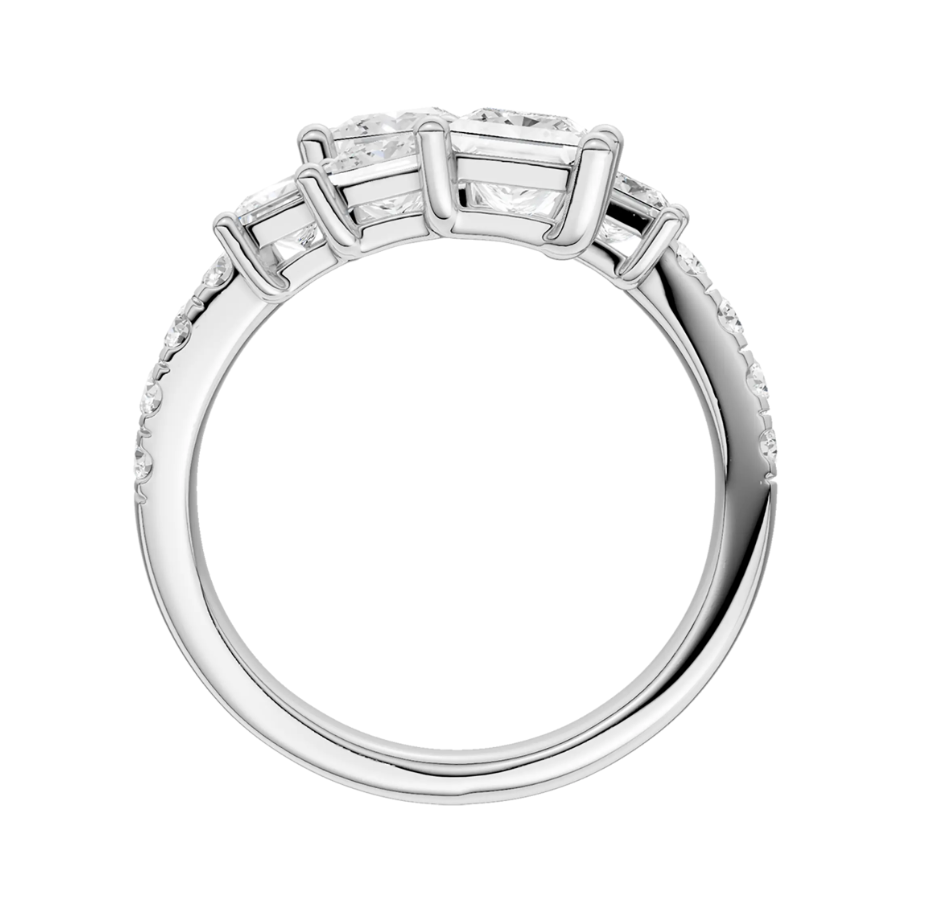 Bypass Diamond Ring (Princess)