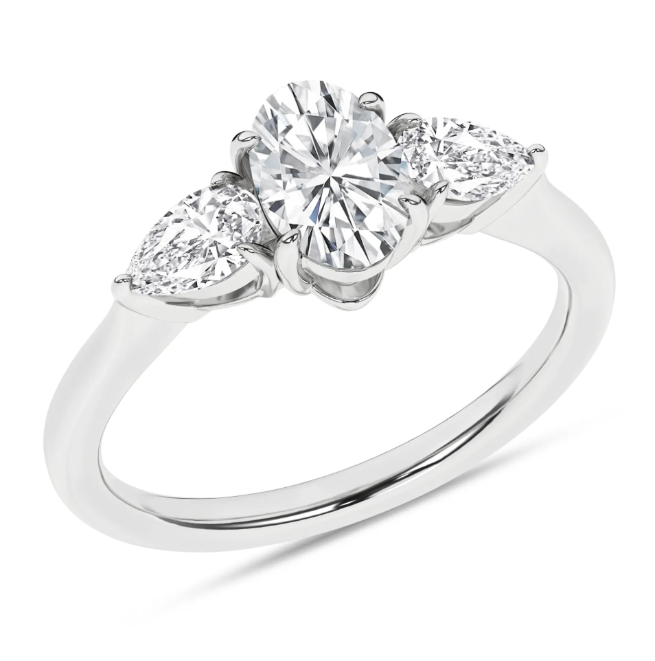 3-Stone Ring (Oval + Pear)