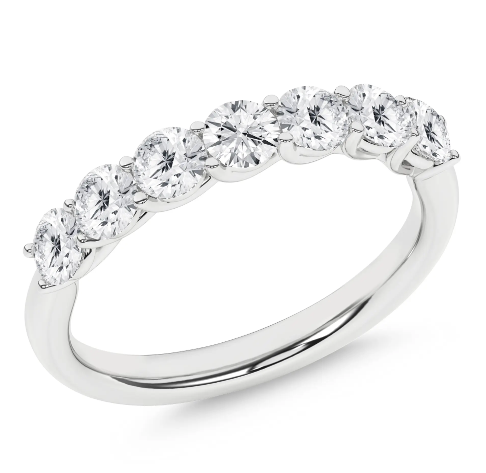 7-Stone Band Silver (Round)