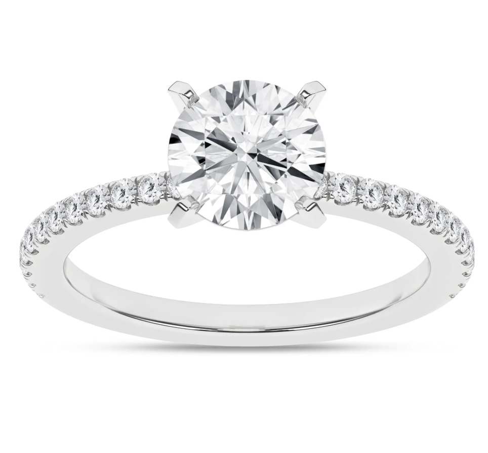 Straight Shank Engagement Ring (Round)