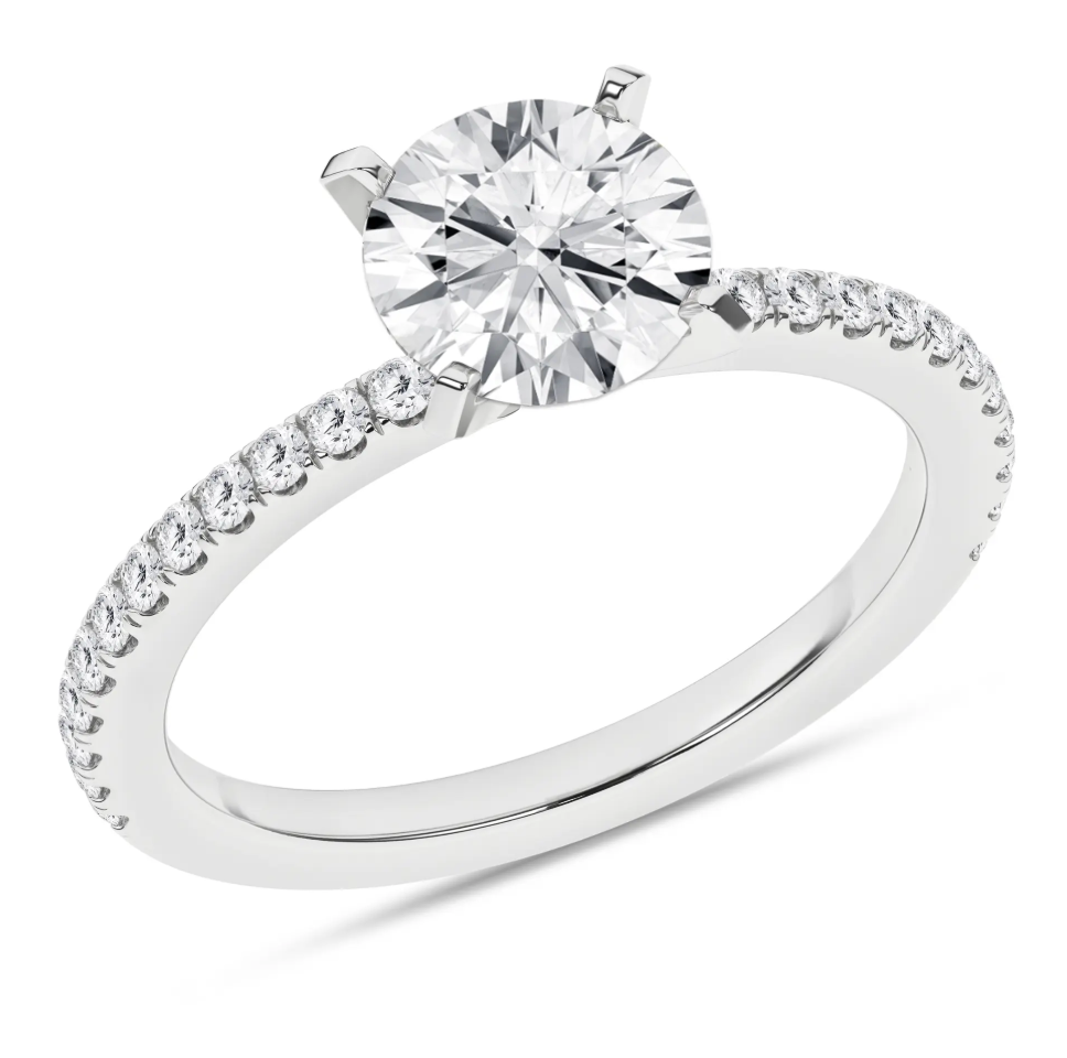 Straight Shank Engagement Ring (Round)