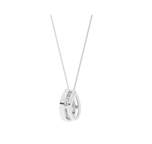 Seamless Solitare Pendant (Pear)