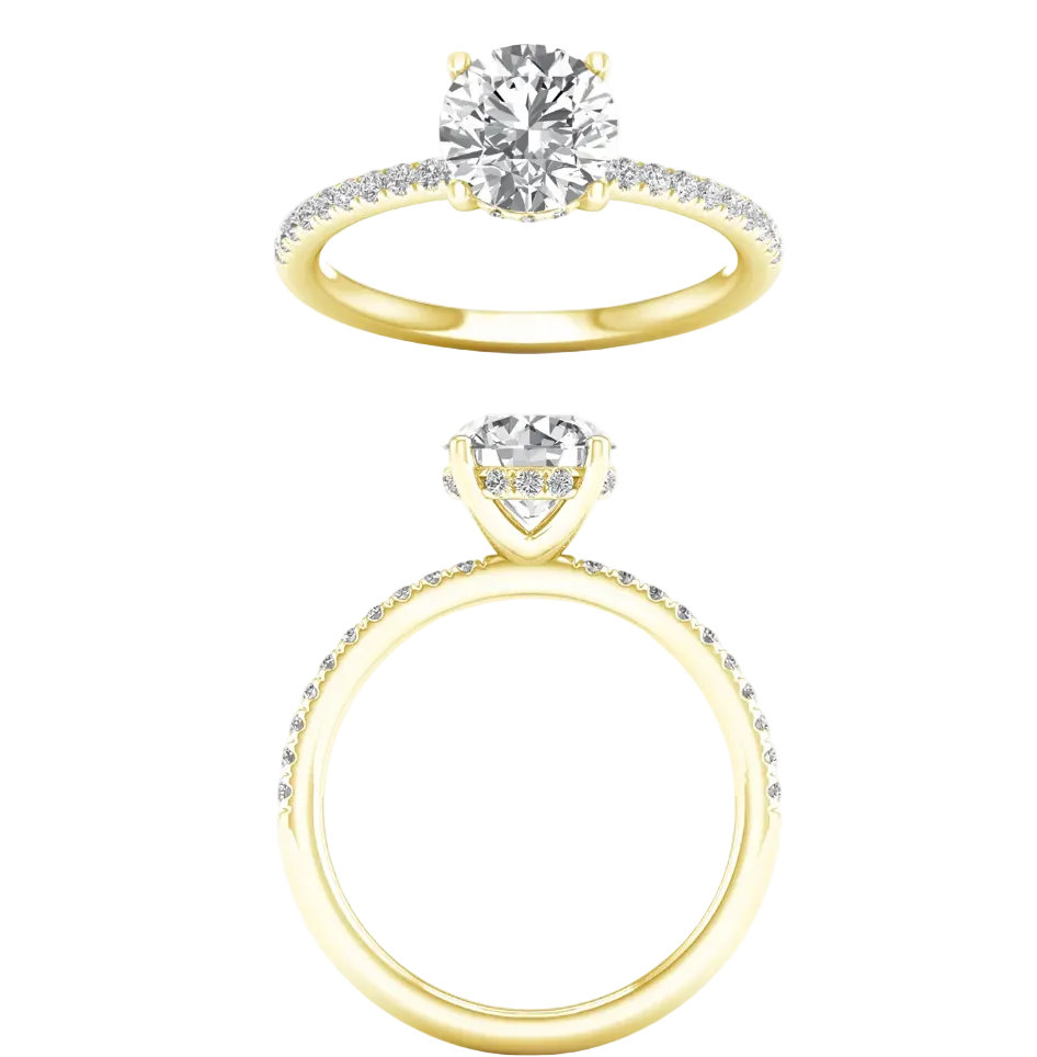 Hidden Halo Engagement Ring (Round)