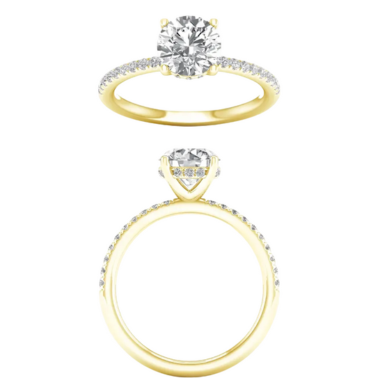 Hidden Halo Engagement Ring (Round)