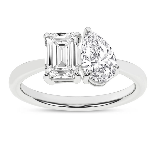 Toi Et Moi Ring (Emerald & Pear)