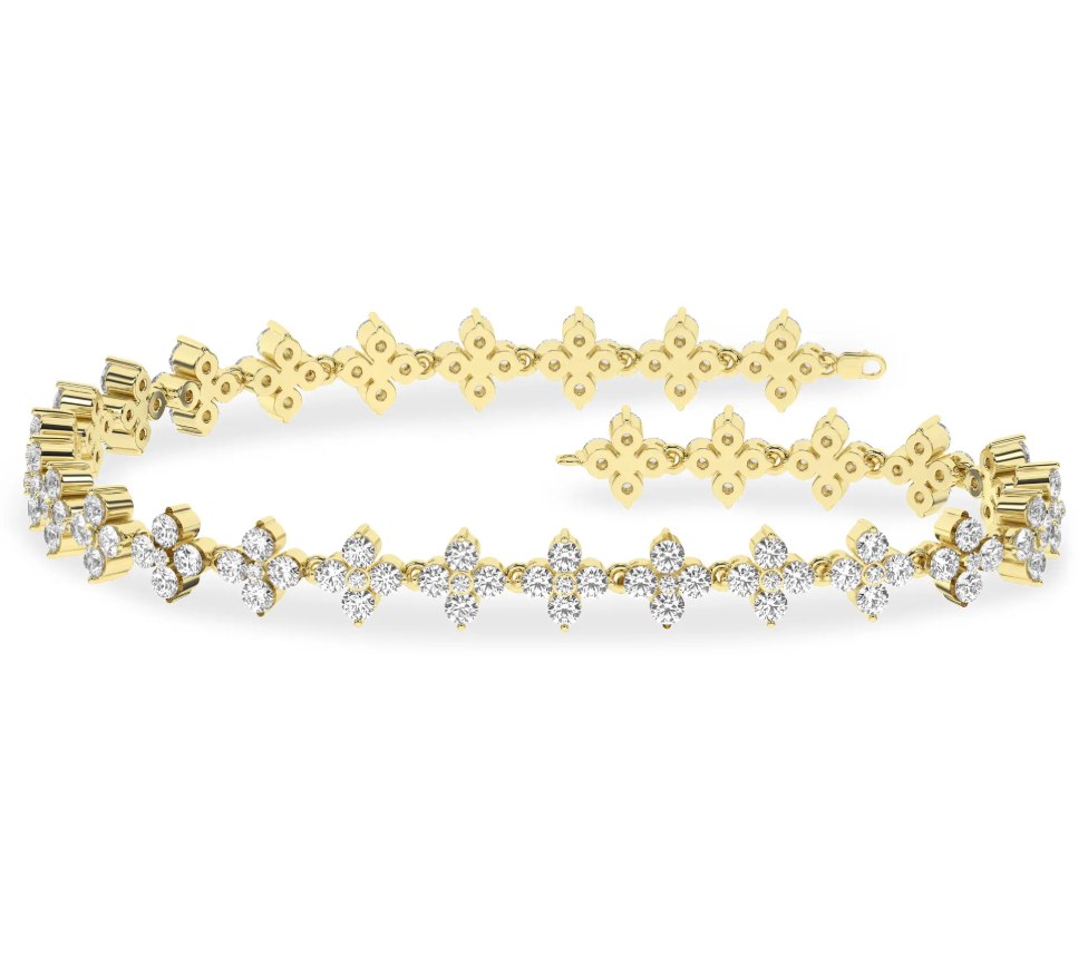 Flower Petals Stud Bracelet (Round)