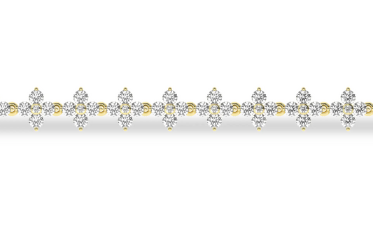 Flower Petals Stud Bracelet (Round)