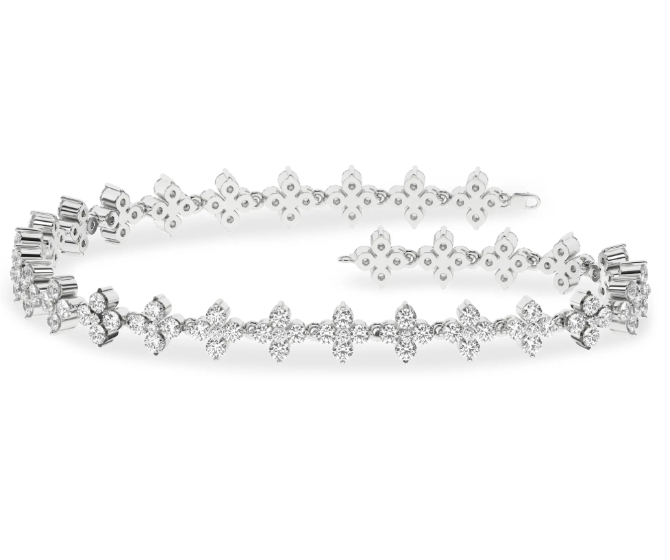 Flower Petals Stud Bracelet (Round)