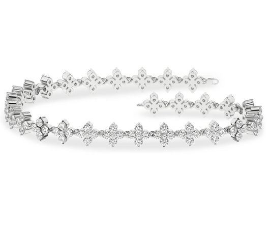 Flower Petals Stud Bracelet (Round)