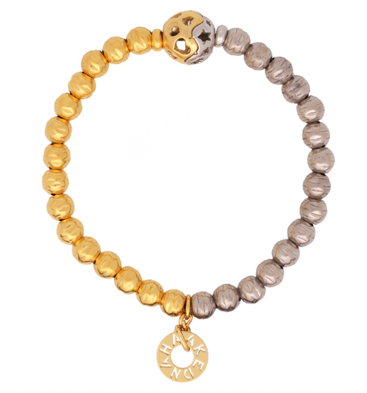 Mila-Gold+Silver Day & Night With Moon+Star Accent Bead