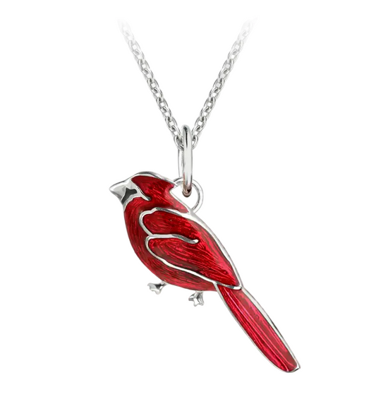 Red Cardinal Bird Necklace