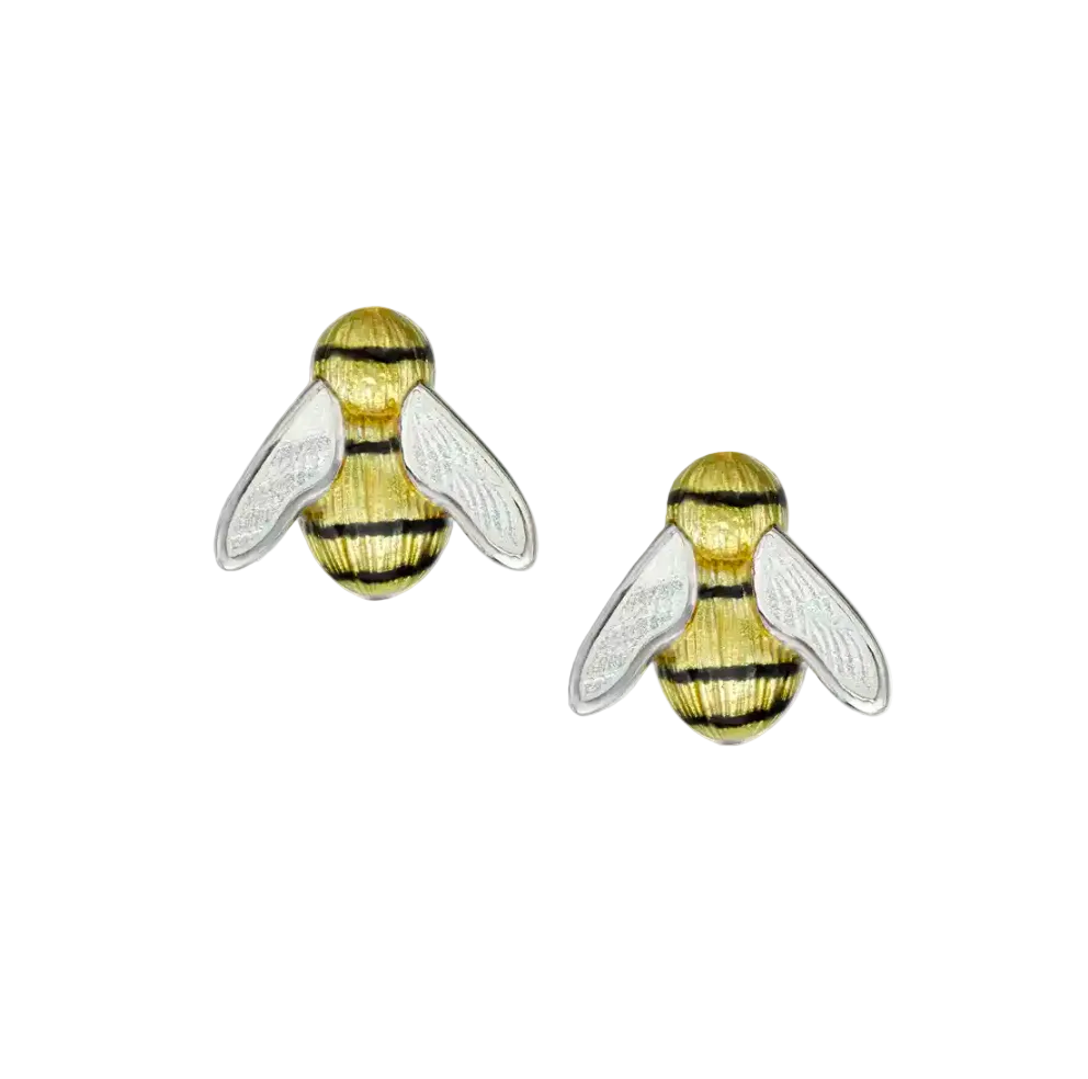 Yellow Bee Post Earrings