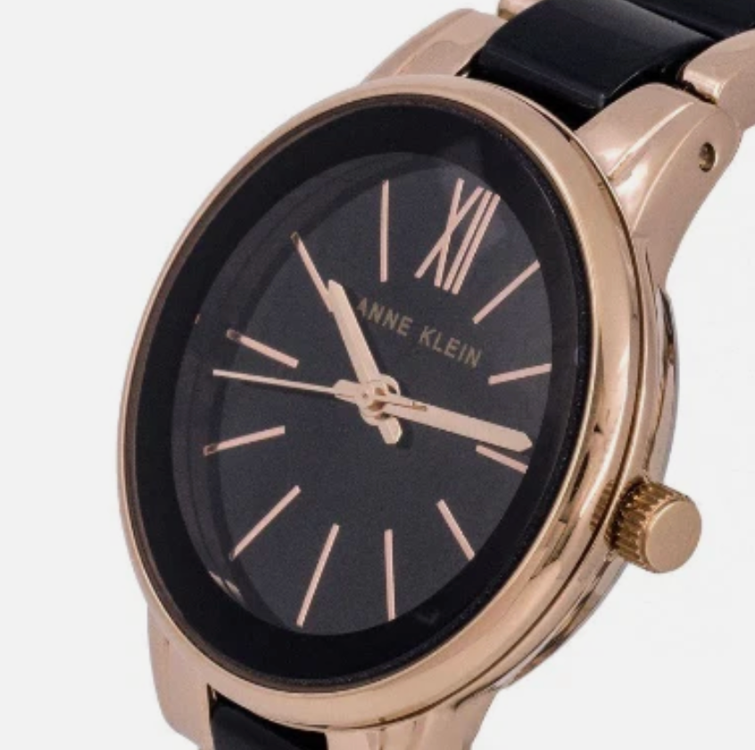 Anne Klein Rose Gold Resin Japanese Quartz Fashion Watch