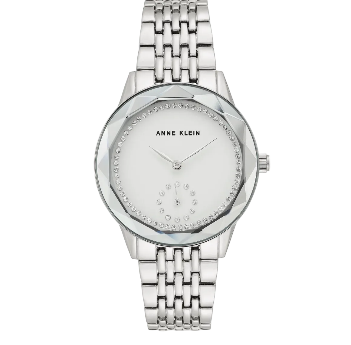 Anne Klein Women’s Silver-Tone Stainless Steel Watch With Quartz Movement