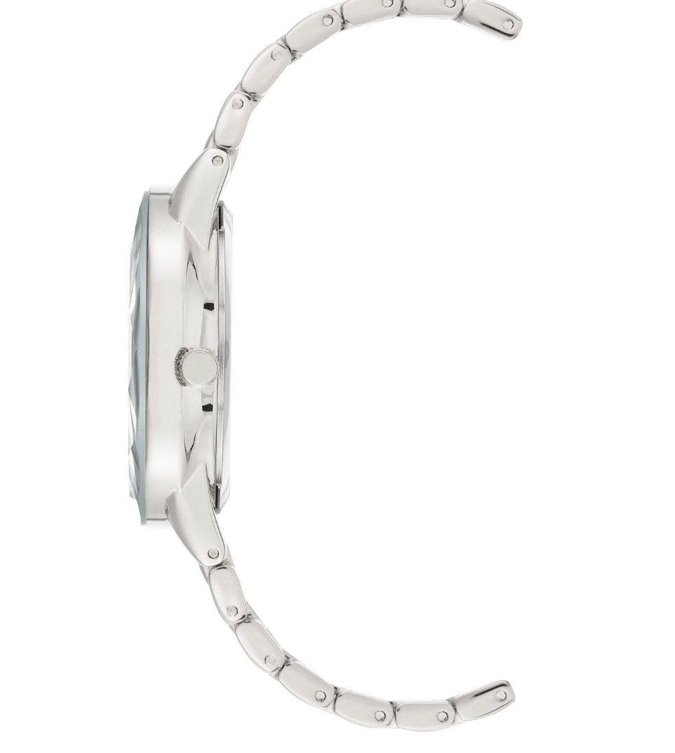 Anne Klein Women’s Silver-Tone Stainless Steel Watch With Quartz Movement