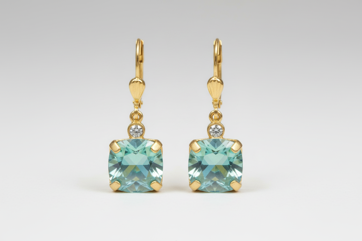 Blue Crystal Earrings