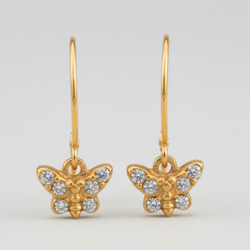 Crystal Butterfly Earrings