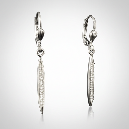 Small Spear Earrings Silver