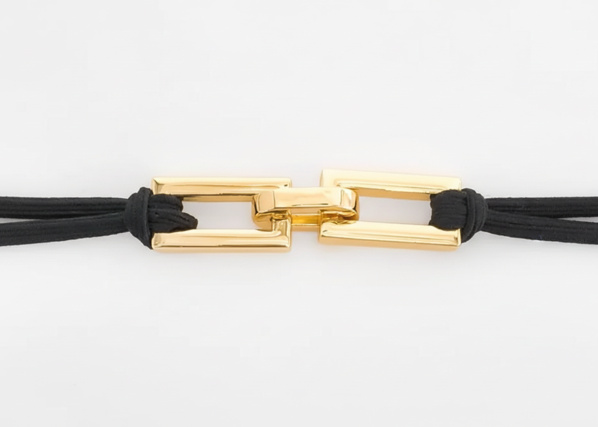 Rectangle Chain Hair Tie Bracelet