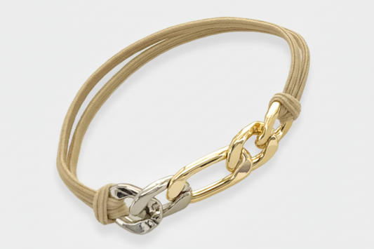 Two tone Alt Chain Hair Tie Bracelet