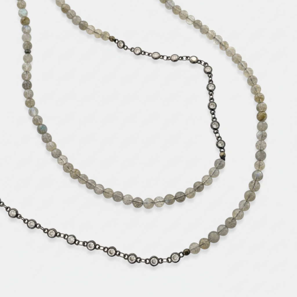 Labradorite CZ Necklace