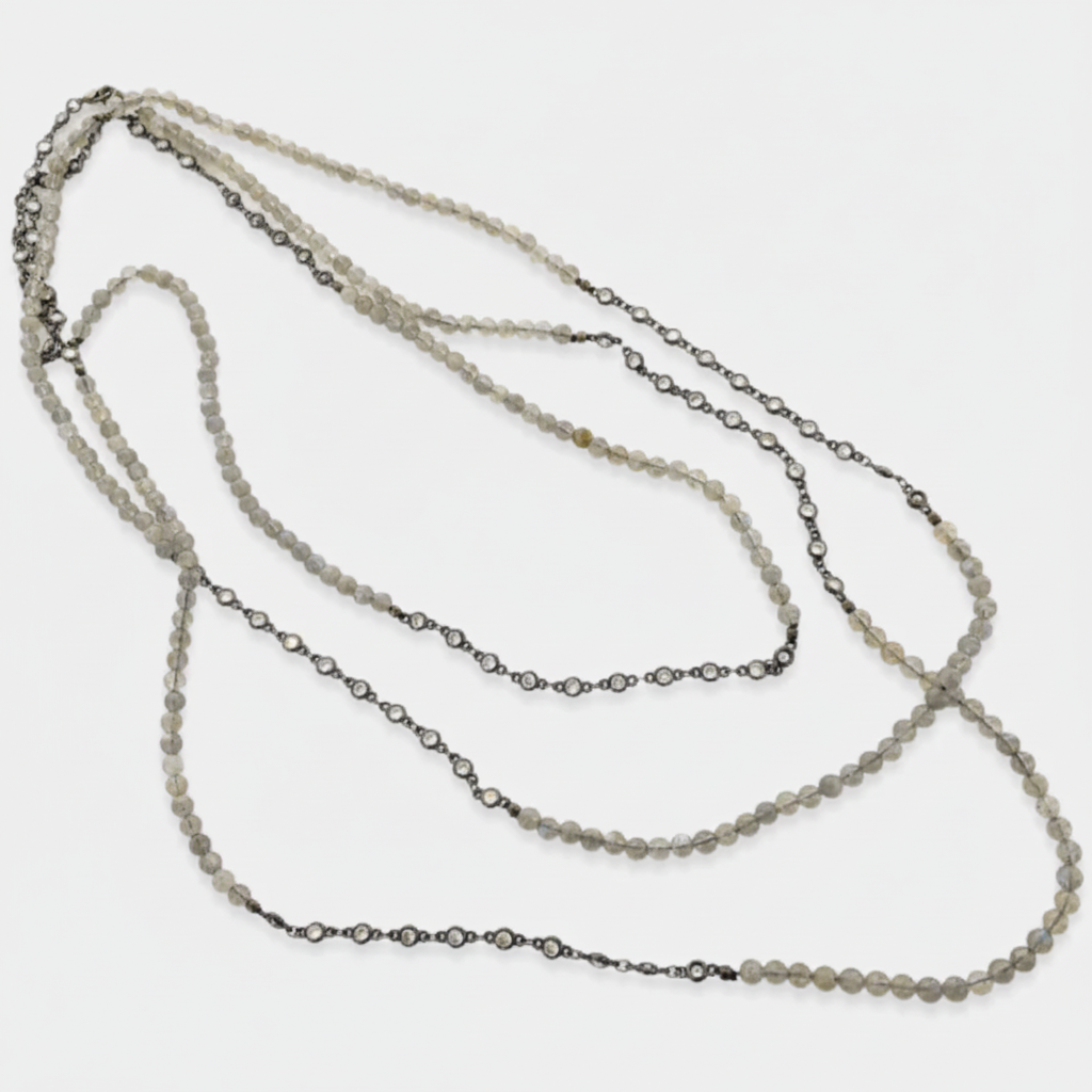 Labradorite CZ Necklace