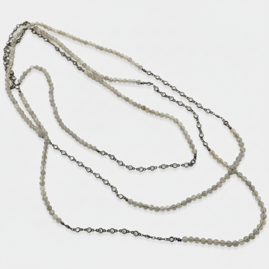 Labradorite CZ Necklace