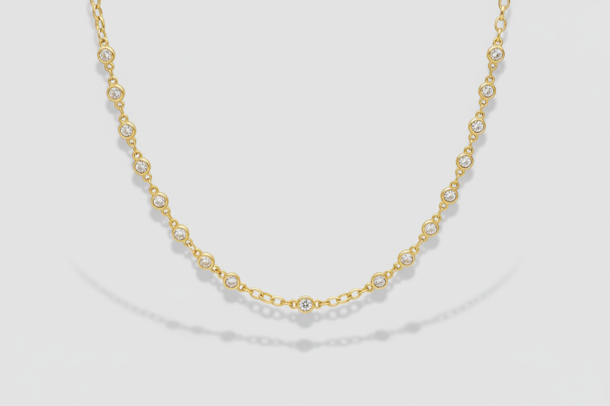 Oval Chain With CZ