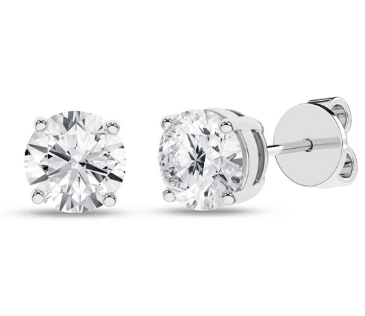 Solitaire Stud Earrings (Round)