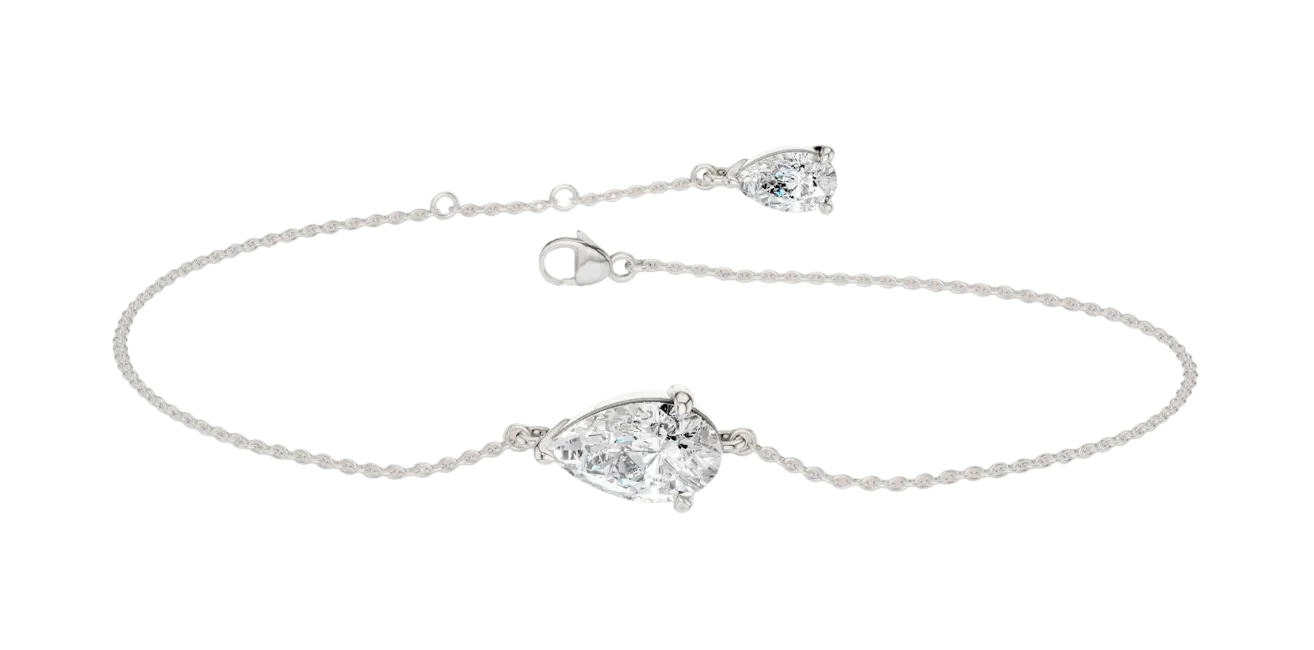 4-Prong Solitaire Bracelet (Pear)