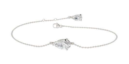 4-Prong Solitaire Bracelet (Pear)