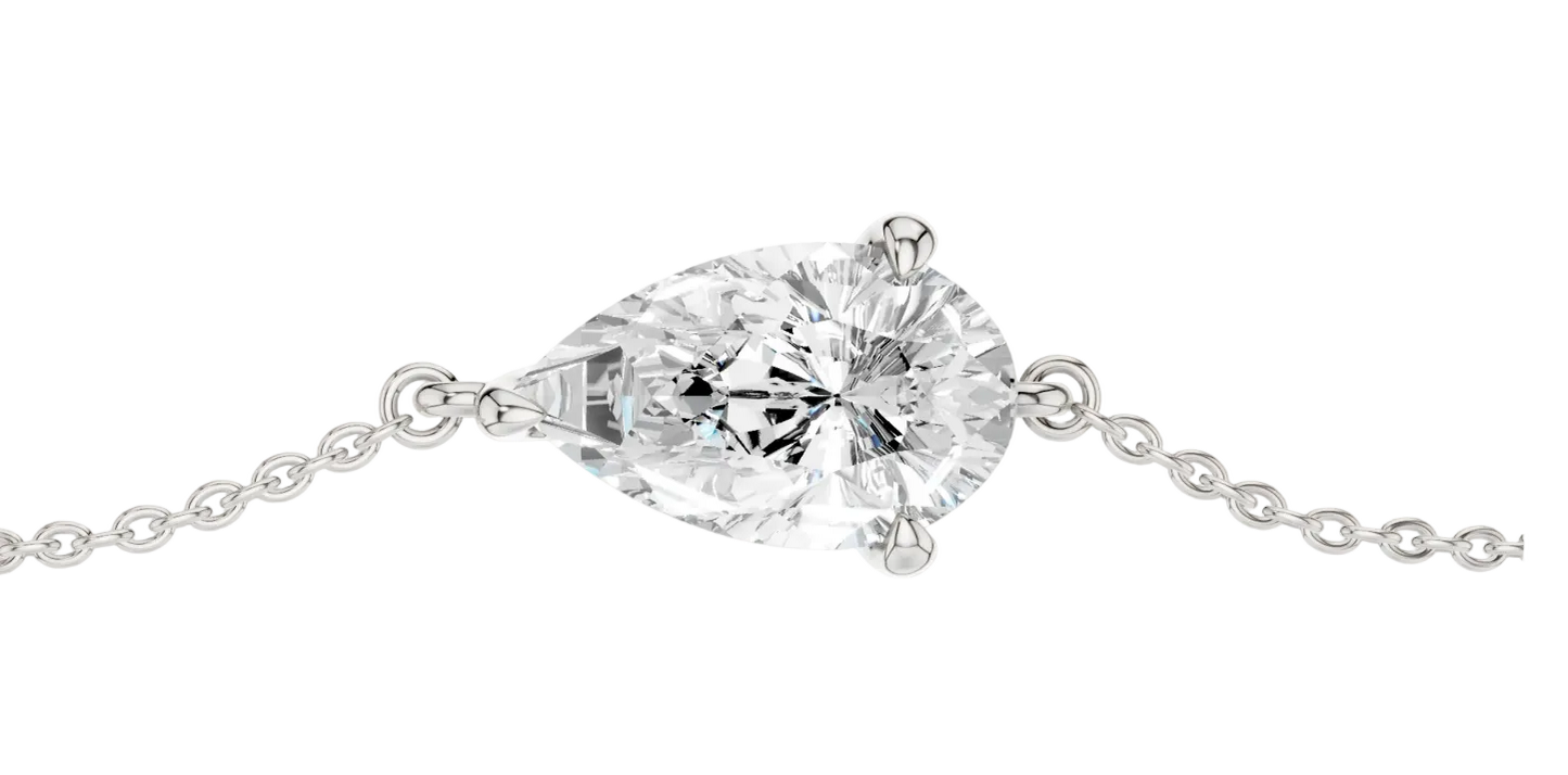 4-Prong Solitaire Bracelet (Pear)
