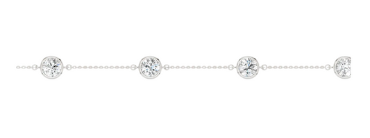 Station Bezel-Set Bracelet (Round)