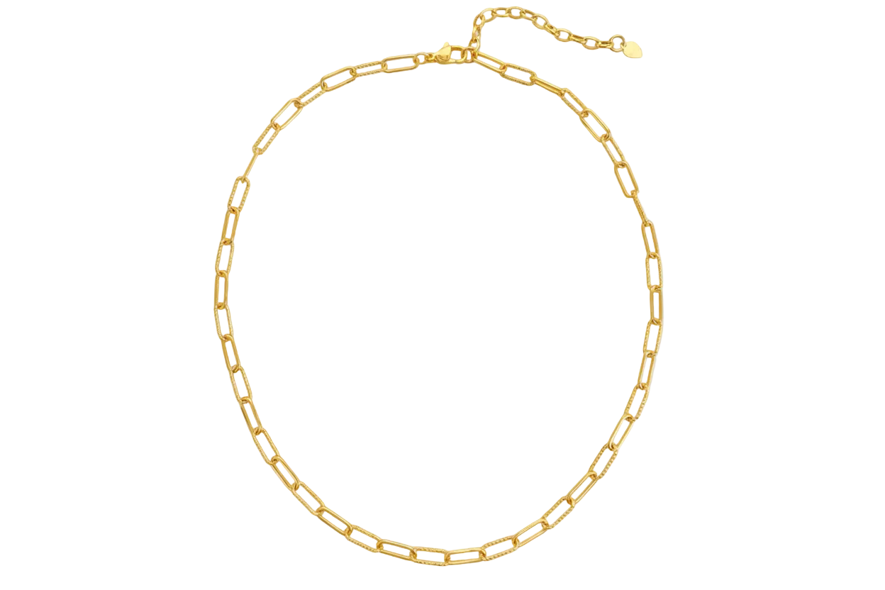 Textured Paperclip Necklace