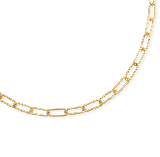 Textured Paperclip Necklace