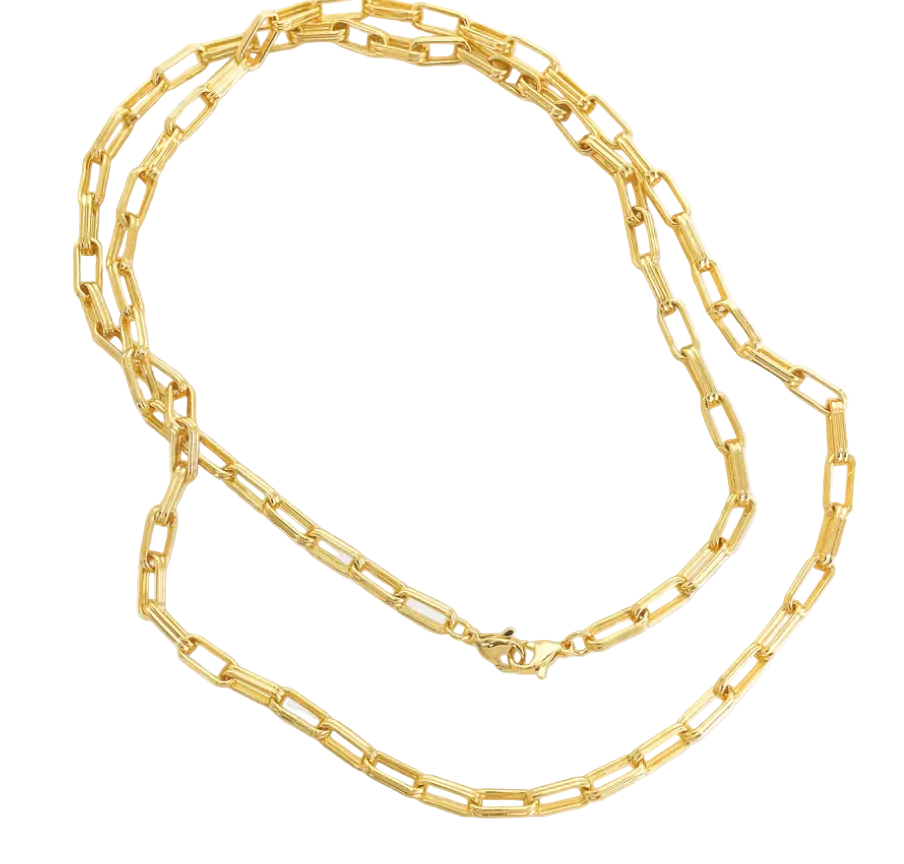 Double Paperclip Necklace