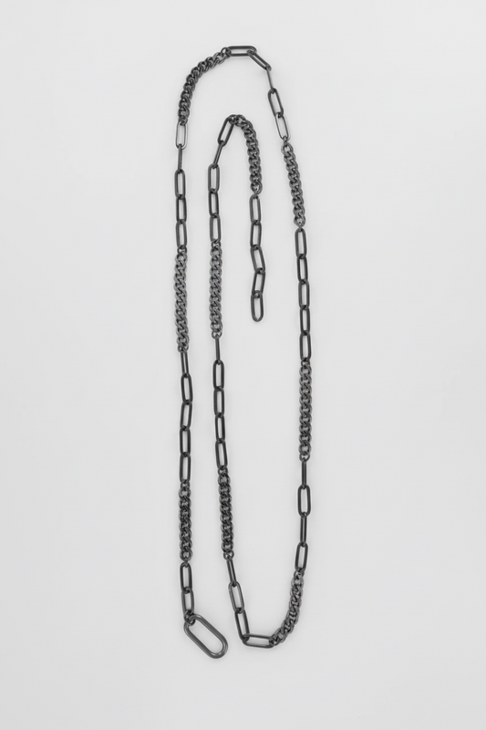 Chain Link Necklace With Oval Carabiner