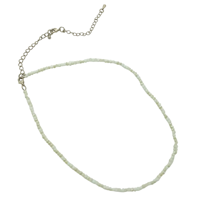 Mint Grey Crystal Choker