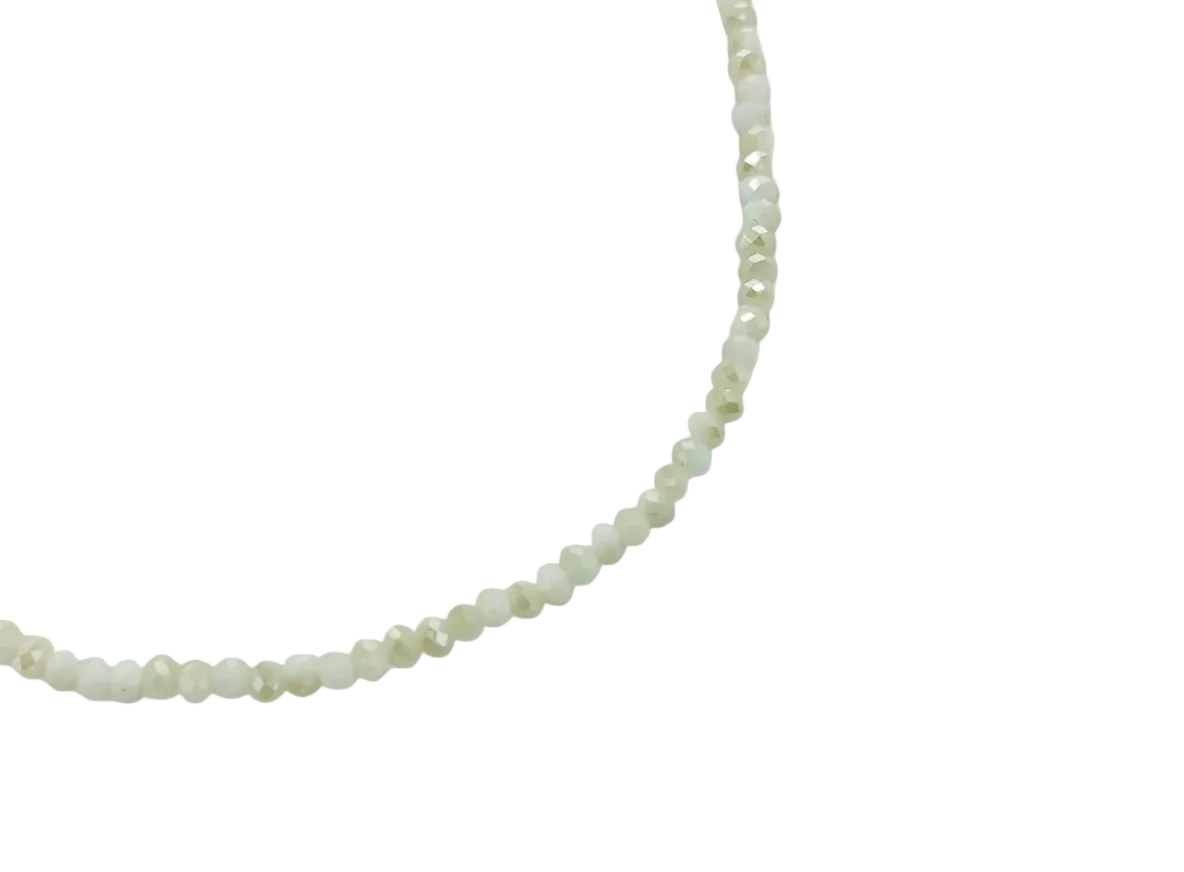 Mint Grey Crystal Choker