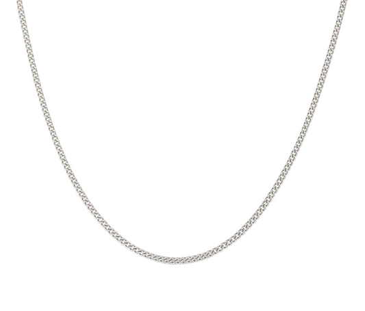 14 Sterling Silver 1mm Curb Chain