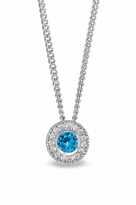 December Birthstone Pendant