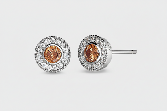 November Birthstone Stud Earrings